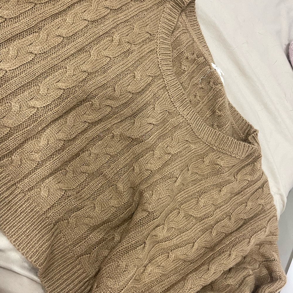 Cable Knit Tan Sweater